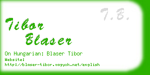 tibor blaser business card